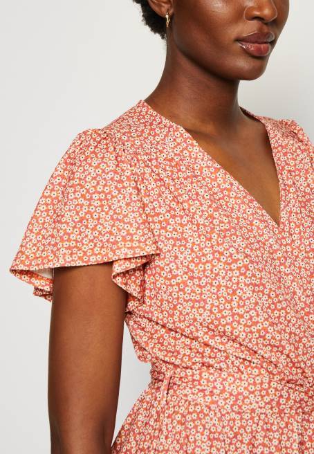 günlük elbise kahverengi/beyaz Anna Field F2023 kadınlar