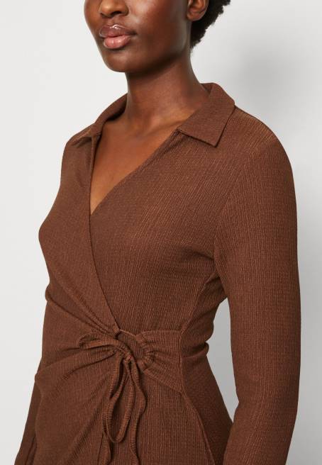 günlük elbise koyu kahverengi Anna Field F20213 kadınlar