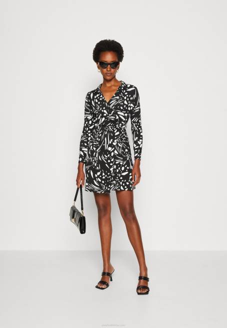 günlük elbise siyah/beyaz Anna Field F20229 kadınlar