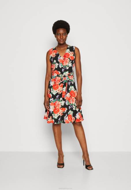 günlük elbise siyah/kırmızı Anna Field F20217 kadınlar