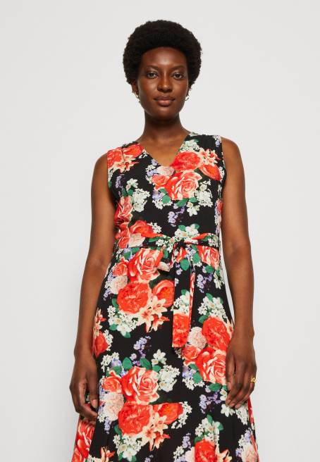 günlük elbise siyah/kırmızı Anna Field F20217 kadınlar