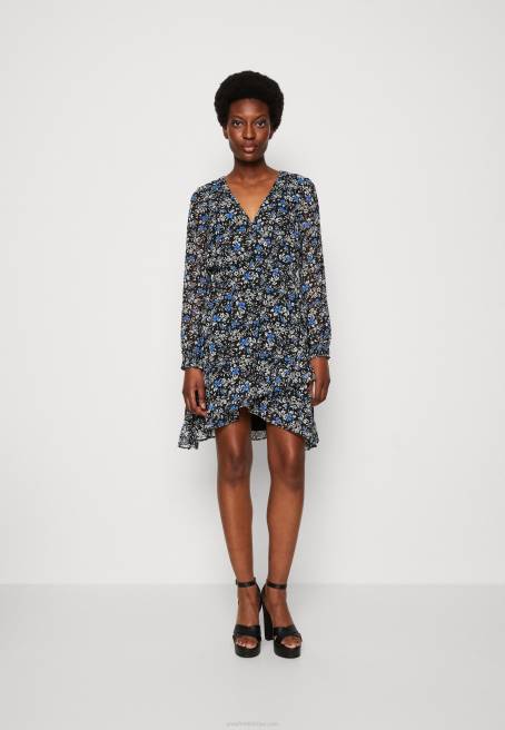 günlük elbise siyah/çok renkli Anna Field F20227 kadınlar