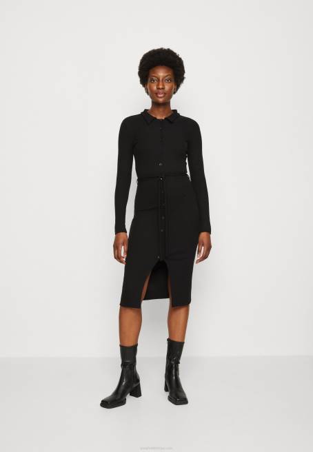 jarse elbise siyah Anna Field F202183 kadınlar