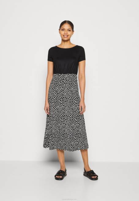 jarse elbise siyah/beyaz Anna Field F202171 kadınlar