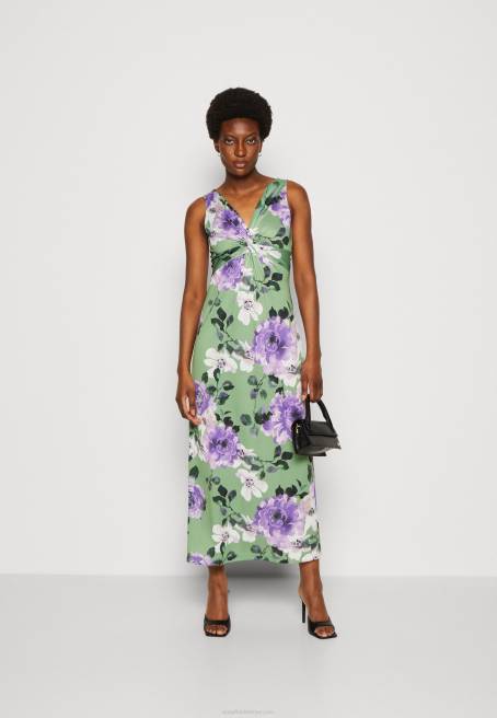 jarse elbise yeşil/mor/beyaz Anna Field F20278 kadınlar