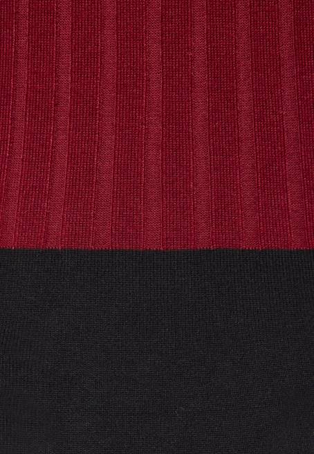 mürettebat ausschnitt ripp top bodycon mini strickkleid shift elbise koyu kırmızı/siyah Anna Field F202217 kadınlar