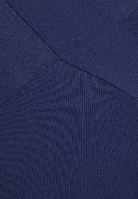 v ausschnitt bodycon midi strickkleid shift elbise koyu mavi Anna Field F202214 kadınlar