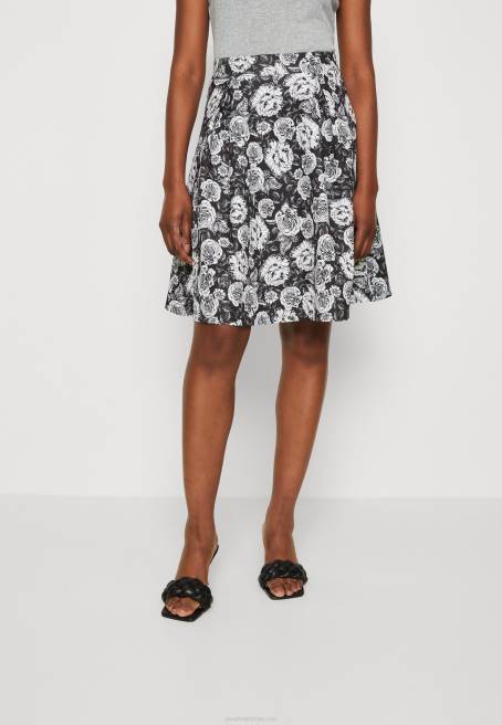 pileli etek siyah/beyaz Anna Field F202777 kadınlar