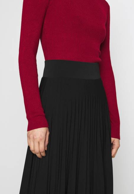 plisse a-line midi etek a-line etek siyah Anna Field F202782 kadınlar