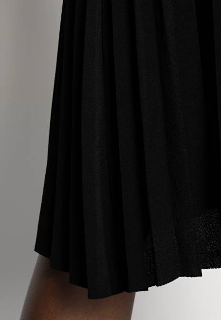 plisse a-line mini etek a-line etek siyah Anna Field F202776 kadınlar