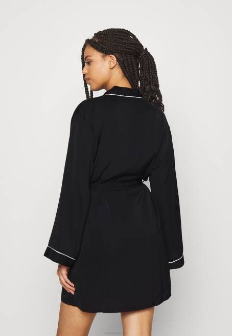 amanda saten sabahlık sabahlık siyah Anna Field F2021088 kadınlar