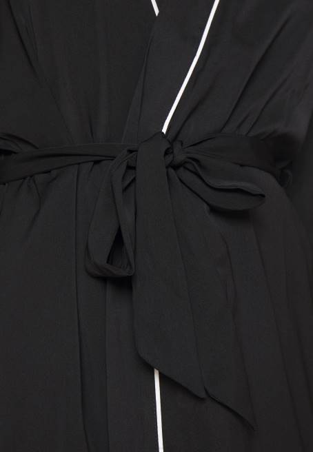 amanda saten sabahlık sabahlık siyah Anna Field F2021088 kadınlar