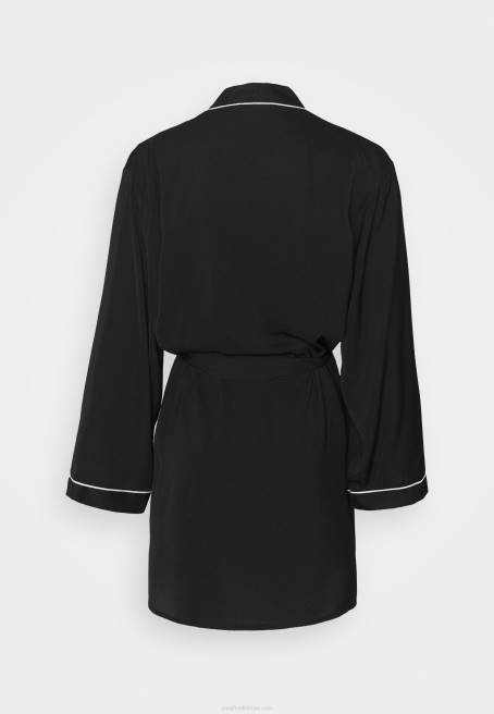 amanda saten sabahlık sabahlık siyah Anna Field F2021088 kadınlar