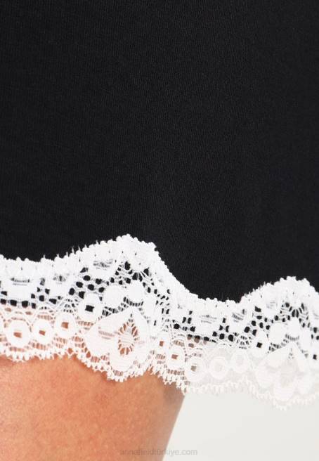 heidi uzun kollu viskon gecelik gecelik siyah Anna Field F2021039 kadınlar