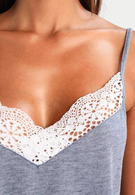 pijama takımı kırık beyaz/lacivert Anna Field F2021060 kadınlar