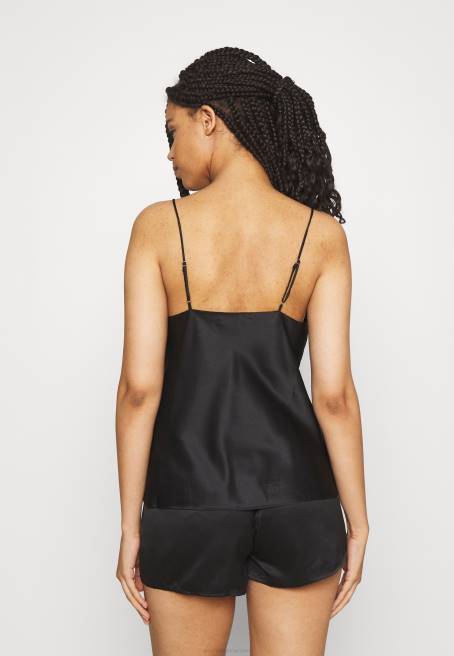 sade saten kısa takım pijama takımı siyah Anna Field F2021068 kadınlar
