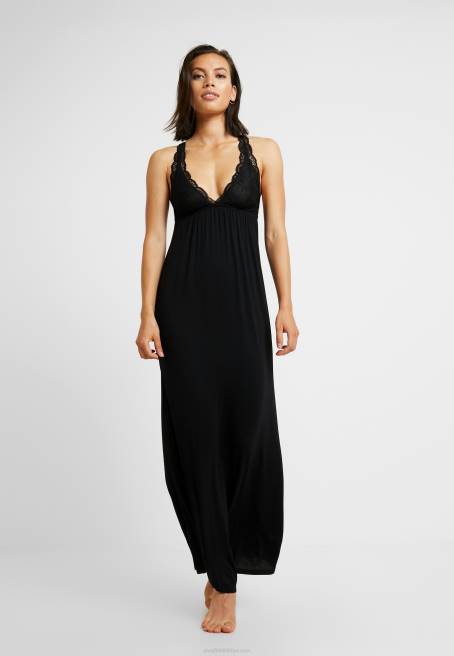 uzun viskon elbise gecelik siyah Anna Field F2021057 kadınlar