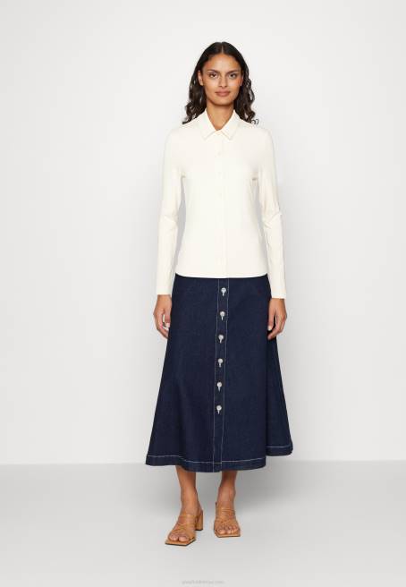 kırık beyaz düğmeli bluz Anna Field F202672 kadınlar