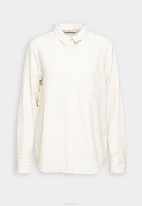 keten karışımlı düğmeli bluz düğmeli bluz bej Anna Field F202680 kadınlar