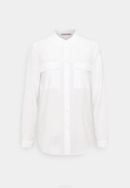 ön cepli basic bluz kırık beyaz düğmeli bluz Anna Field F202671 kadınlar