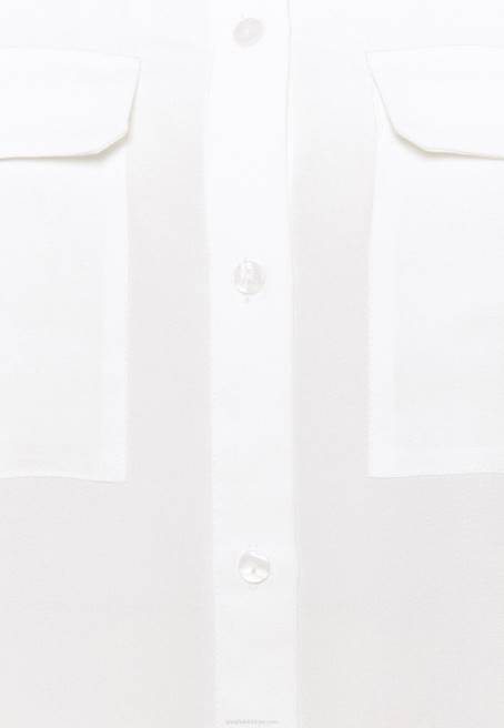 ön cepli basic bluz kırık beyaz düğmeli bluz Anna Field F202671 kadınlar