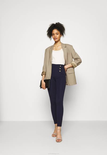 punto düğme detaylı tayt pantolon koyu mavi Anna Field F202654 kadınlar