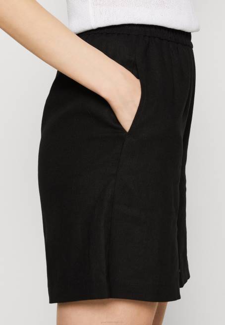 keten karışımı şort siyah Anna Field F202858 kadınlar
