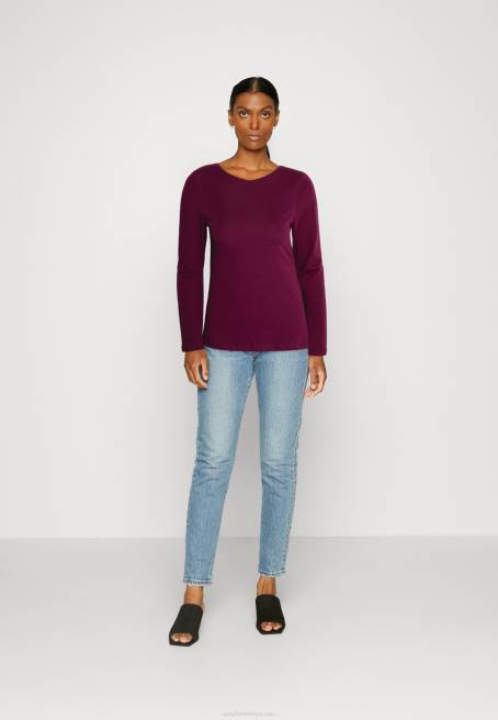 2'li paket uzun kollu üst koyu kırmızı/siyah Anna Field F202589 kadınlar