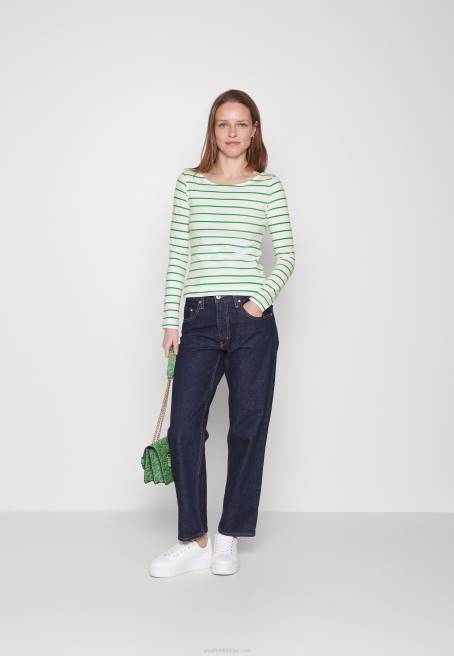 2'li uzun kollu üst beyaz/yeşil Anna Field F202562 kadınlar