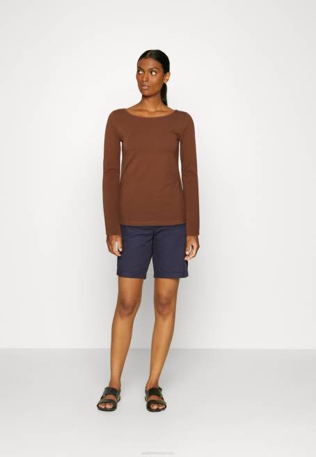 2'li uzun kollu üst kahverengi/beyaz Anna Field F202584 kadınlar