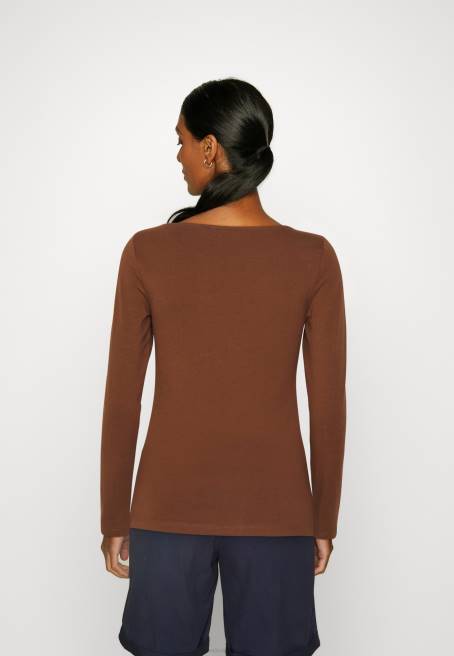 2\'li uzun kollu üst kahverengi/beyaz Anna Field F202584 kadınlar