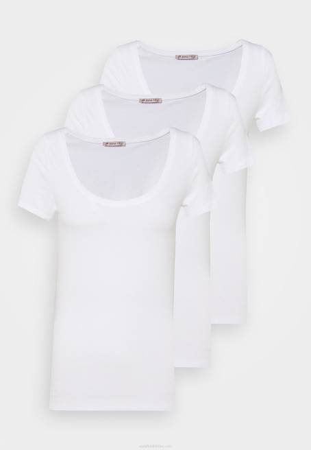 3\'lü basic t-shirt beyaz Anna Field F202328 kadınlar