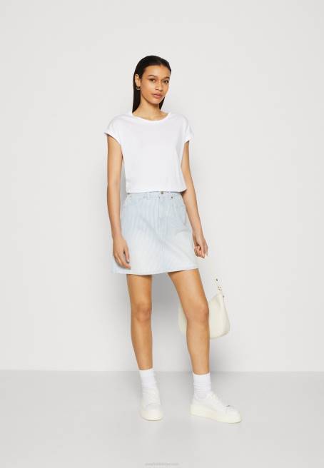 3'lü basic t-shirt beyaz/alacalı açık gri Anna Field F202344 kadınlar