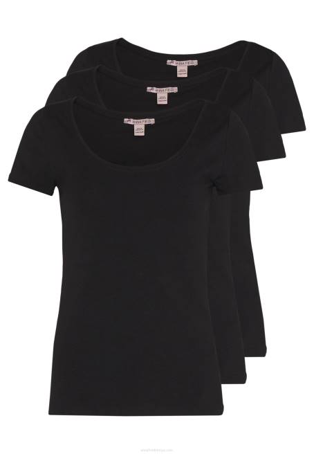 3 lu basic t shirt siyah Anna Field F202273 kad nlar F202273 Anna field turkiye koleksiyonunda iyi gorunun Anna field elbise kad nlara moda sunuyor