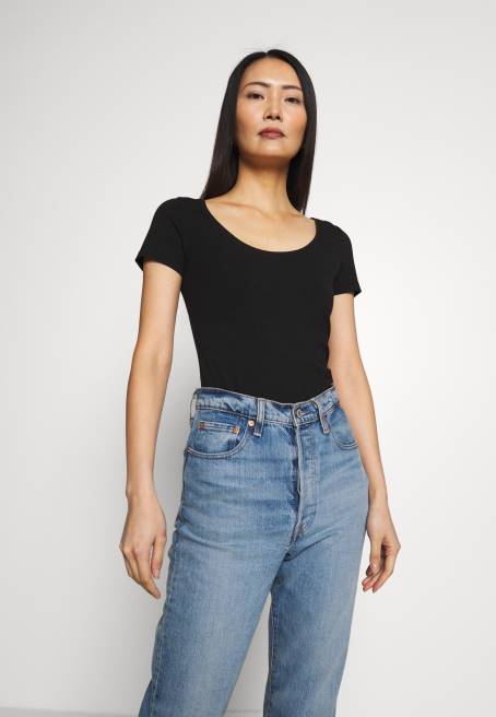 3\'lü basic t-shirt siyah Anna Field F202273 kadınlar