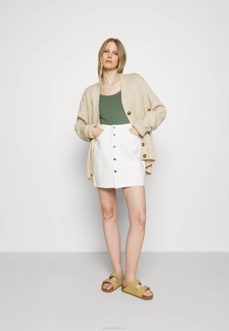 3'lü basic tişört beyaz/benekli açık gri/açık yeşil Anna Field F202342 kadınlar