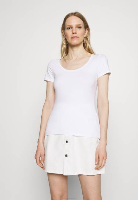 3\'lü basic tişört beyaz/benekli açık gri/açık yeşil Anna Field F202342 kadınlar