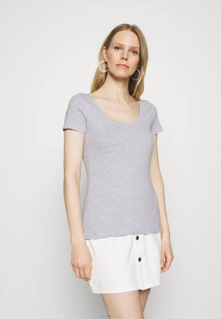 3\'lü basic tişört beyaz/benekli açık gri/açık yeşil Anna Field F202342 kadınlar