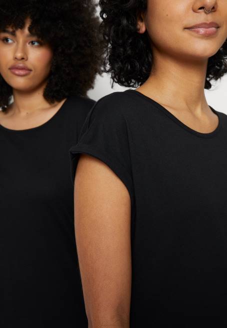 3\'lü baskılı tişört açık mavi/beyaz/siyah Anna Field F202263 kadınlar