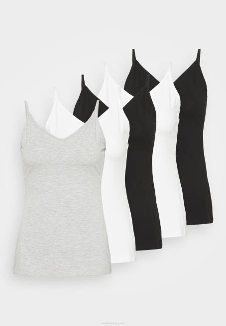 5\'li üst siyah/beyaz/benekli açık gri Anna Field F202481 kadınlar