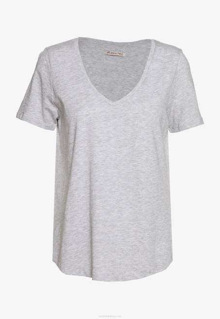 alacalı basic t-shirt açık gri/mavi Anna Field F202334 kadınlar