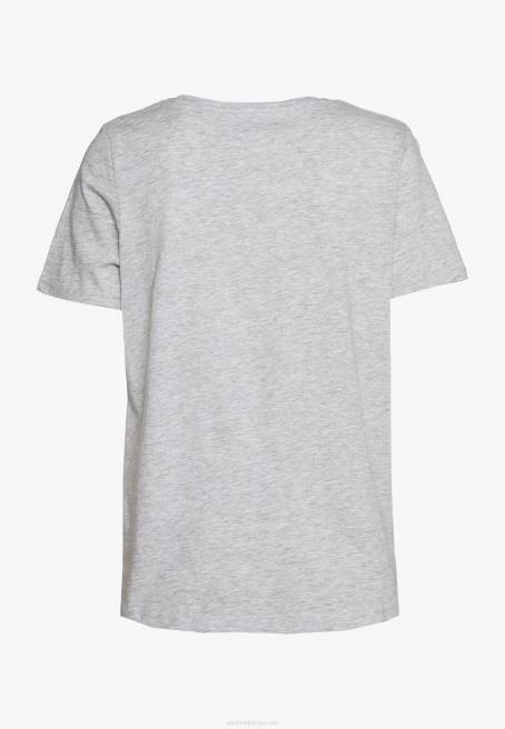 alacalı basic t-shirt açık gri/mavi Anna Field F202334 kadınlar