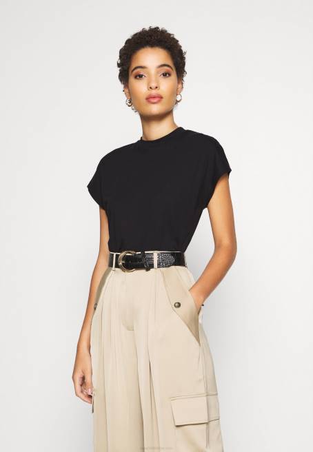 basic t-shirt siyah Anna Field F202244 kadınlar