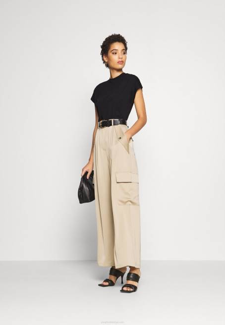 basic t-shirt siyah Anna Field F202244 kadınlar