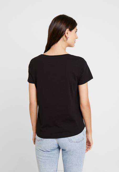 basic t-shirt siyah Anna Field F202287 kadınlar