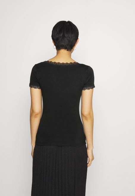 basic t-shirt siyah Anna Field F202288 kadınlar