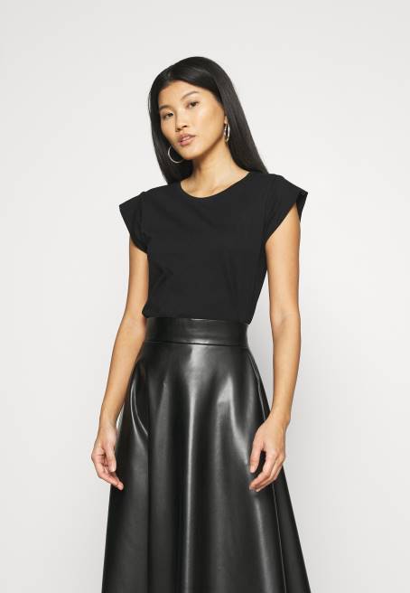 basic t-shirt siyah Anna Field F202314 kadınlar