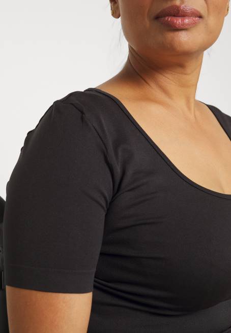 basic t-shirt siyah Anna Field F202374 kadınlar