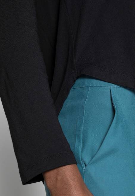 basic uzun kollu üst siyah Anna Field F202542 kadınlar