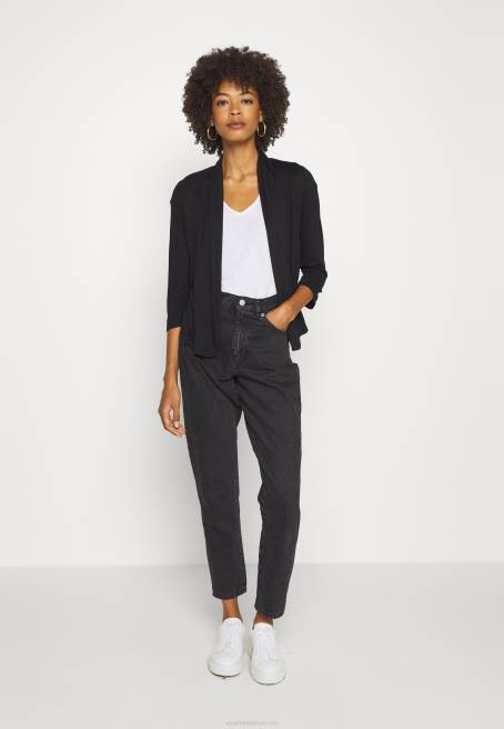 basic v yaka düşük omuzlu 2'li basic tişört siyah/beyaz Anna Field F202261 kadınlar